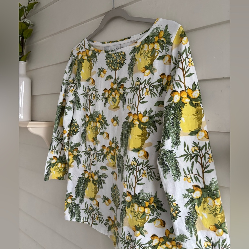Talbots Lemon Tree Top Size Large - Picture 3 of 6